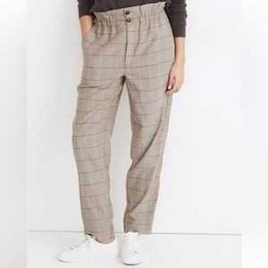 Madewell Paperbag Waist Tapered Leg Pants Brown Glen
Plaid 2